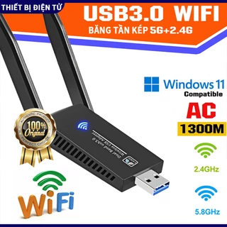 Bộ Chuyển Đổi WIFI USB 3.0 1200Mbps Băng Tần Kép 5GHz 2.4GHz 802.11AC RTL8812BU Dongle Ăng Ten WIFI Card Mạng