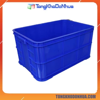 Thùng nhựa sóng bít kích thước 610x420x310mm nuôi cá trồng rau đựng dụng cụ linh kiện chịu được nhiệt độ kho lạnh