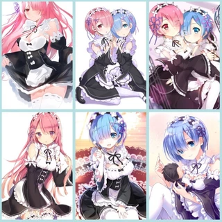 Poster anime ramrem 1-5 tấm khổ a4