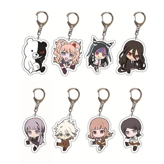 Móc Khóa Hình Gấu Dangan Ronpa Danganronpa V2 Màu Trắng Đen Bằng Acrylic