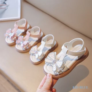 Giày Sandal Đế Mềm Chống Trượt Đính Đá Đơn Giản Dễ Thương Thoải Mái Dành Cho Bé Gái