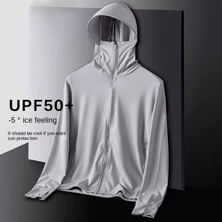Outdoor Sports Ice Silk Sun Protection Clothing Men's 2023 Summer UV Protection Ultra-Thin Breathable Sun-Proof Sun Protection Jacket 35Yg