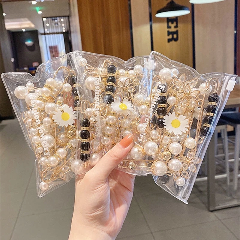 Set 2-10 Ghim Cài Thắt Lưng Quần Áo Chống Chói Thời Trang Hàn Quốc