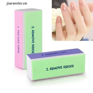 jiarenitn 1 Pcs Nail Art Manicure 4 Way Shiner Buffer Buffing Block Sanding File vn