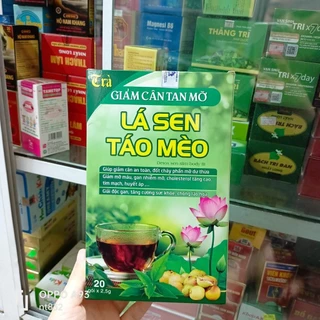 TRÀ GIẢM CÂN TAN MỠ LÁ SEN TÁO MÈO