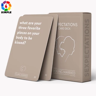 SEXPECTATIONS Card Deck - Conversation Starters for Couples - 52 Questions on Intimacy - Fun Marriage Road Trip Cards Game