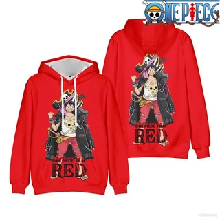 Áo Hoodie Tay Dài Dáng Rộng In Hình Nhân Vật Luffy Uta Trong ONE PIECE TY3 YT3