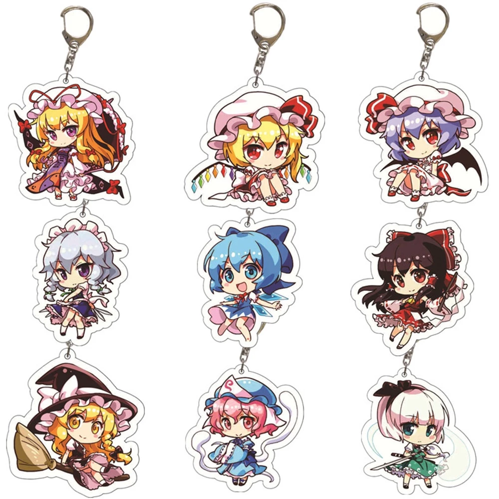 Móc Chìa Khóa Bằng Acrylic Hình Hakurei Reimu Kirisame Marisa Flandre Scarlet Remiria Sukareto