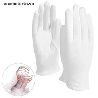 Set 4 Đôi Găng Tay Cotton Mỏng Mềm Mại Màu Trắng Dùng Làm Việc Kiểm Tra Kiểm Tra Trang Sức