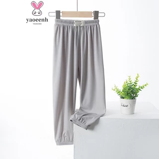 【YAOEENH】Quần Dài Dáng Rộng Chất Liệu Cotton Mỏng Thoáng Khí Chống Muỗi Size xl Thời Trang Cho Mẹ Và Bé 100Xl