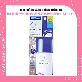 [Mẫu Mới] Kem Chống Nắng, Dưỡng Trắng Da Transino Whitening UV Protector SPF50+ PA++++ 30ml Nội Địa Nhật Bản