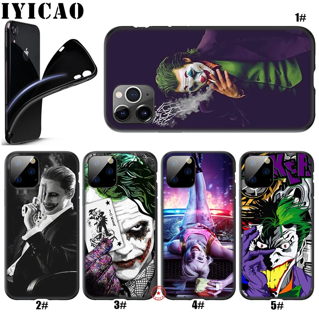 Ốp Điện Thoại Silicon Dẻo In Hình Joker Mini Cho iPhone 12 13 Pro X XS Max Li56