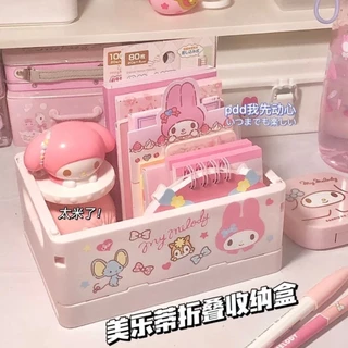 Sanrio Giỏ Đựng Đồ mini Để Bàn Có Thể Gấp Gọn Tiện Dụng Cho Học Sinh