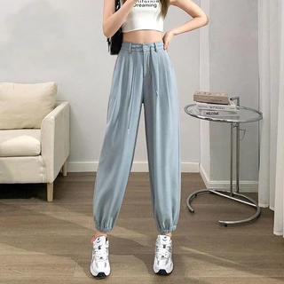 Quần jogger nữ thể thao bo gấu dây rút, quần bo gấu nữ DOLOXI vải ruby thoáng mát Q119