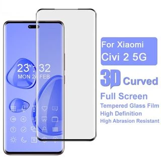 Kính Cường Lực Cong 3D Bảo Vệ Toàn Màn Hình Cho Xiaomi Mi Civi2 13Lite 5G Mi Civi 2 13 Lite 5G