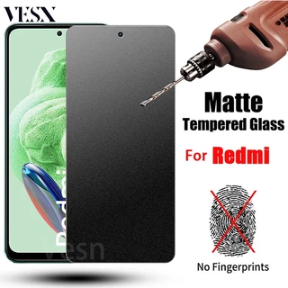Kính cường lực chống vân tay mồ hôi màu nhám Cho Redmi Note 13 12 12s 11 11s 10 10s 9 9s 8 7 7s Pro Max Plus Turbo 3 5G 4G 2024