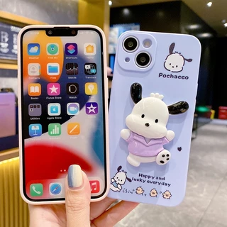 Ốp điện thoại hoạt hình dễ thương Sanrio Pochacco cho Samsung Note 20 10 9 8 10 Vỏ mềm chống sốc cho Galaxy S23 FE S24 S22 Ultra S21 S20 S10 S9 Plus S20 FE