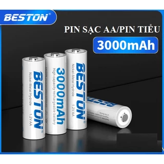 COMBO 4 Pin sạc AA AAA Beston NHẬP KHẨU CHÍNH HÃNG dung lượng thực dùng cho microphone đồ chơi điều khiển pin sạc