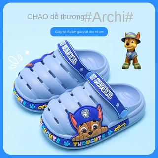 Giày Sandal Chống Trượt Thiết Kế Đục Lỗ Thời Trang Mùa Hè Cho Bé Trai Và Gái