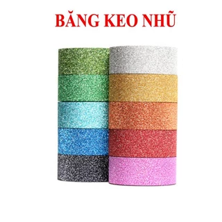 Băng keo nhũ hiệu ứng lấp lánh rộng 15MM dài 5 Mét