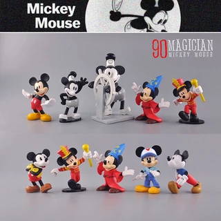 Mô Hình Chuột Mickey / Minnie / Hoa Cúc Trắng Đen Phong Cách Retro Dùng Trang Trí