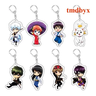 Móc Khóa Hai Mặt Họa Tiết Hoạt Hình Gintama Bằng Acrylic