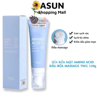 Sữa Rửa Mặt TWG Amino Acid Có Đầu Massage Làm Sạch Da, Thu Nhỏ Lỗ Chân Lông, Kiểm Soát Mụn 120g