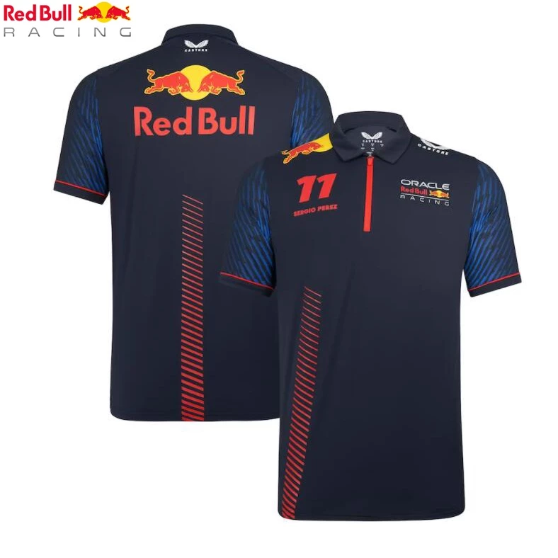 2023 Đội Oracle Red Bull Team F1 Jersey + 11# Set Áo polo + Áo Thun Tay Ngắn Thời Trang Mùa Hè Dành Cho Nam Và Nữ