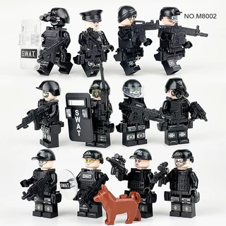 Set 12 Mô Hình Lắp Ráp Quân Đội SWAT Bằng Nhựa