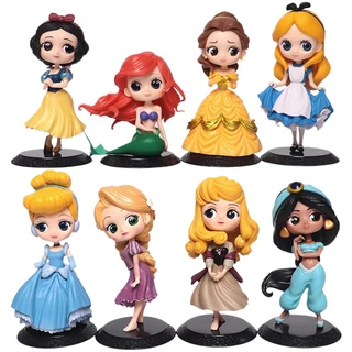 Mô Hình Công Chúa Disney Ariel Rapunzel Cinderella Anna Elsa Belle Alice Bạch Tuyết