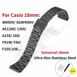 Dây Đeo Inox Siêu Mỏng Cho Đồng Hồ Casio W800h AE1200 F91W 18mm F 91W