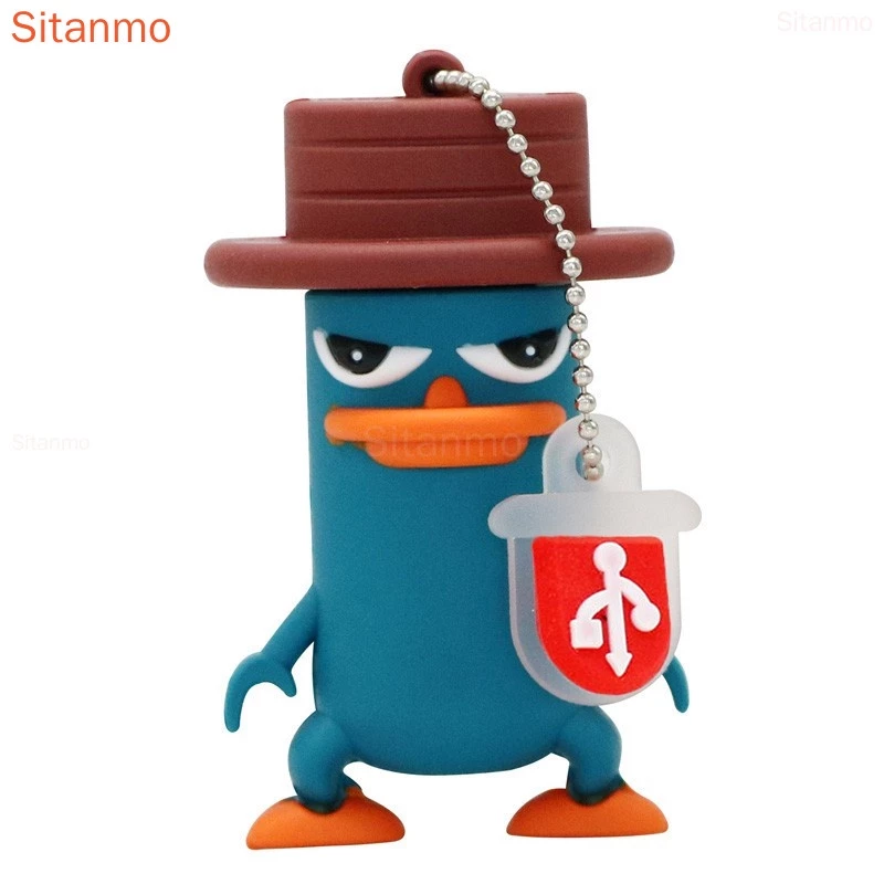 Usb Tốc Độ Cao 2TB 1TB 128GB 8GB 16GB 32GB 64GB 1GB Bằng Silicon Màu Xanh Dương Họa Tiết Hoạt Hình Dễ Thương