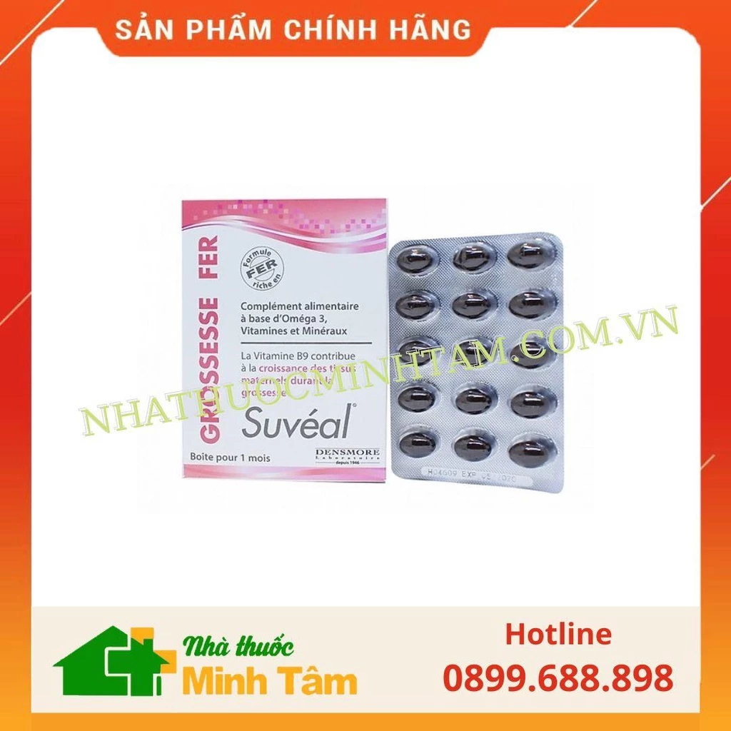 SUVEAL GROSSESSE FER – BỔ SUNG VITAMIN, KHOÁNG CHẤT CHO BÀ BẦU