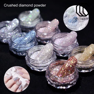 [TT]☼Nail Powder Long Lasting Holographic DIY Mirror Effect Nail Glitter Powder for Manicure