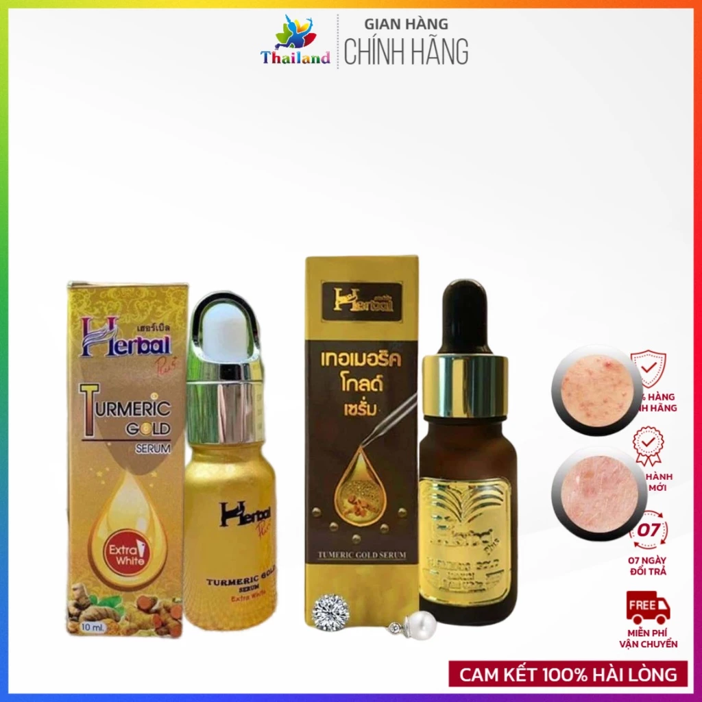 Serum cho s.ẹo da mụn tınh chất nghệ Herbal Tumeric Gold Thái Lan