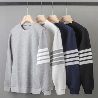 Áo Nỉ Nam Dài Tay Cổ Tròn Thời Trang Hàn Áo Hoodie Nam Nữ Không Mũ Dài Tay Dáng Rộng Phong Cách Tính