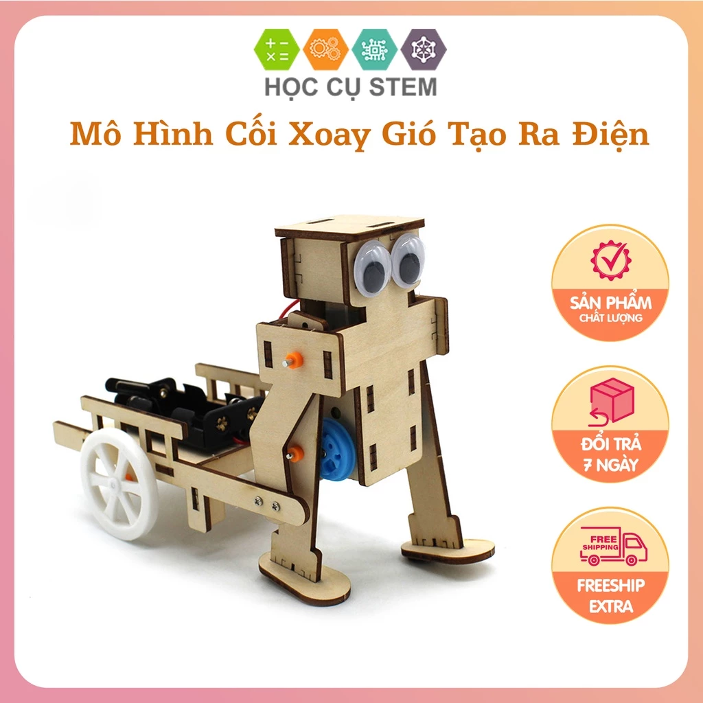 Robot Culi Kéo Xe Bằng Gỗ Mô Hình Diy Theo Phương Pháp Giáo Dục Hiện Đại - Đồ Chơi Khoa Học Stem