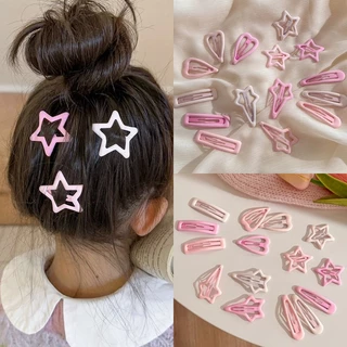 Pink Gradient Color Hair Clip Bangs Clip Cute S Hairpin Headdress for Girls