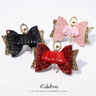 Kẹp tóc KIDSBOWS kiểu nơ lấp lánh cho bé gái