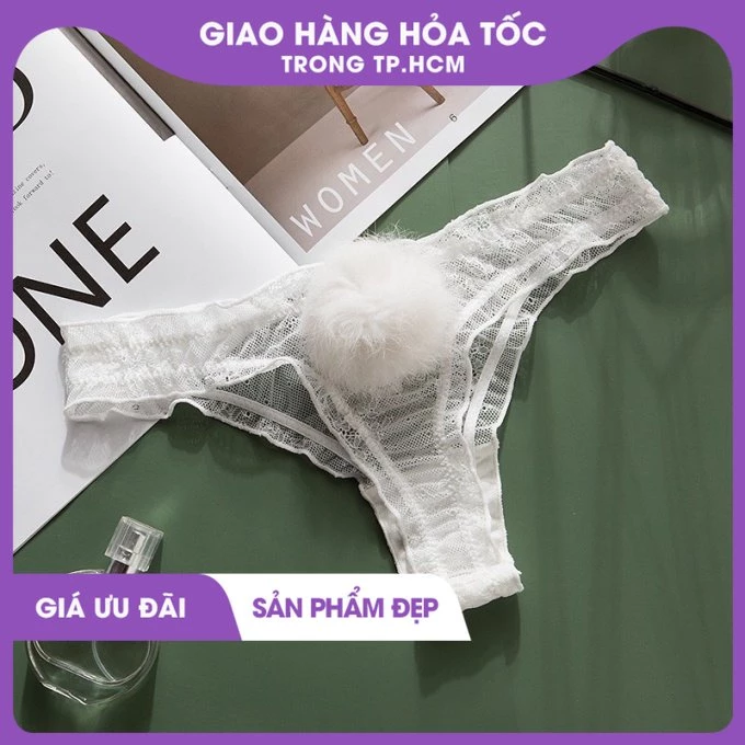 Quần lót lọt khe cáo chồn ren mỏng gọi cảm 1383