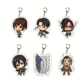 Móc Khóa Mặt Acrylic In Hình Nhân Vật Eren Jaeger Levi Ackerman Trong Attack on Titan