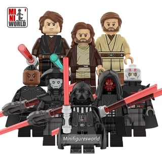 Mô Hình Đồ Chơi Nhân Vật Anakin Darth Vader Obi-Wan Chiến Binh Đen Mini Trong Phim Star Wars Làm Quà Tặng Cho Bé