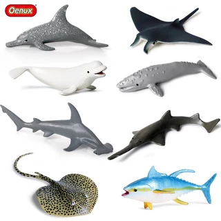 ♞Bán buôn tại nhà máy♞Mô phỏng mini nhận thức rắn đại dương beluga cá voi manta ray cá mập đầu búa cá quỷ mô hình cá heo bộ đồ chơi trẻ em bộ cảnh trang trí mô hình đồ chơi nhà trẻ em