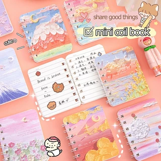 Sổ Tay Ghi Chú A7 Họa Tiết Tranh Sơn Dầu Phong Cảnh Kawaii