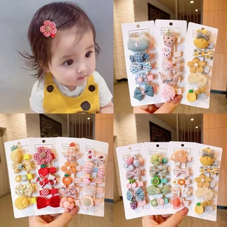 Set 5 Kẹp Tóc Hình Hoa / Trái Cây Dễ Thương Cho Bé Gái