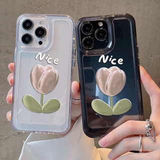 Ốp Điện Thoại TPU Acrylic Trong Suốt Hình Hoa tulip Cho Google pixel 7 pixel 7pro