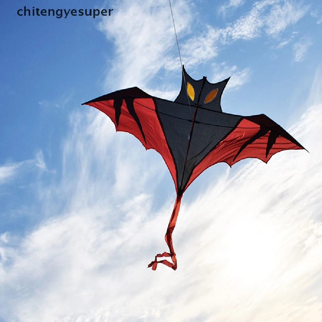 Chitengyesuper New Vampire Bat Kite red Easy to Fly Great Gift Outddoor Sports CGS