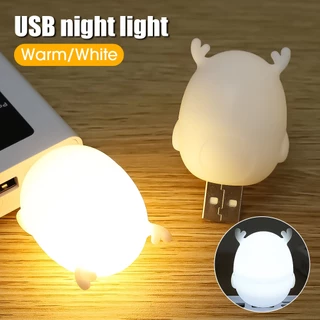 Đèn LED Đọc Sách Bảo Vệ Mắt Siêu Sáng Sạc USB Mini Hình Nai Dễ Thương Tiết Kiệm Năng Lượng - đèn ngủ