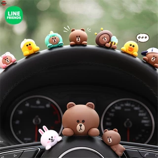 Line Friends Gấu Nâu Đồ Trang Trí Xe Hơi Hoạt Hình Dễ Thương Đồ Trang Trí Xe Hơi Để Bàn Điều Khiển Trung Tâm Đồ Trang Trí Nội Thất Xe Hơi 【Doom】