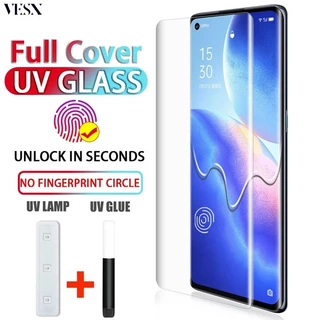 Kính cường lực toàn màn hình keo UV cho OPPO Reno 10 8T 6 5 4 Find X7 Ultra X6 X5 X3 X2 Pro Plus Pro+ Reno9 Reno8 Reno6 Reno5 4G 5G 2023